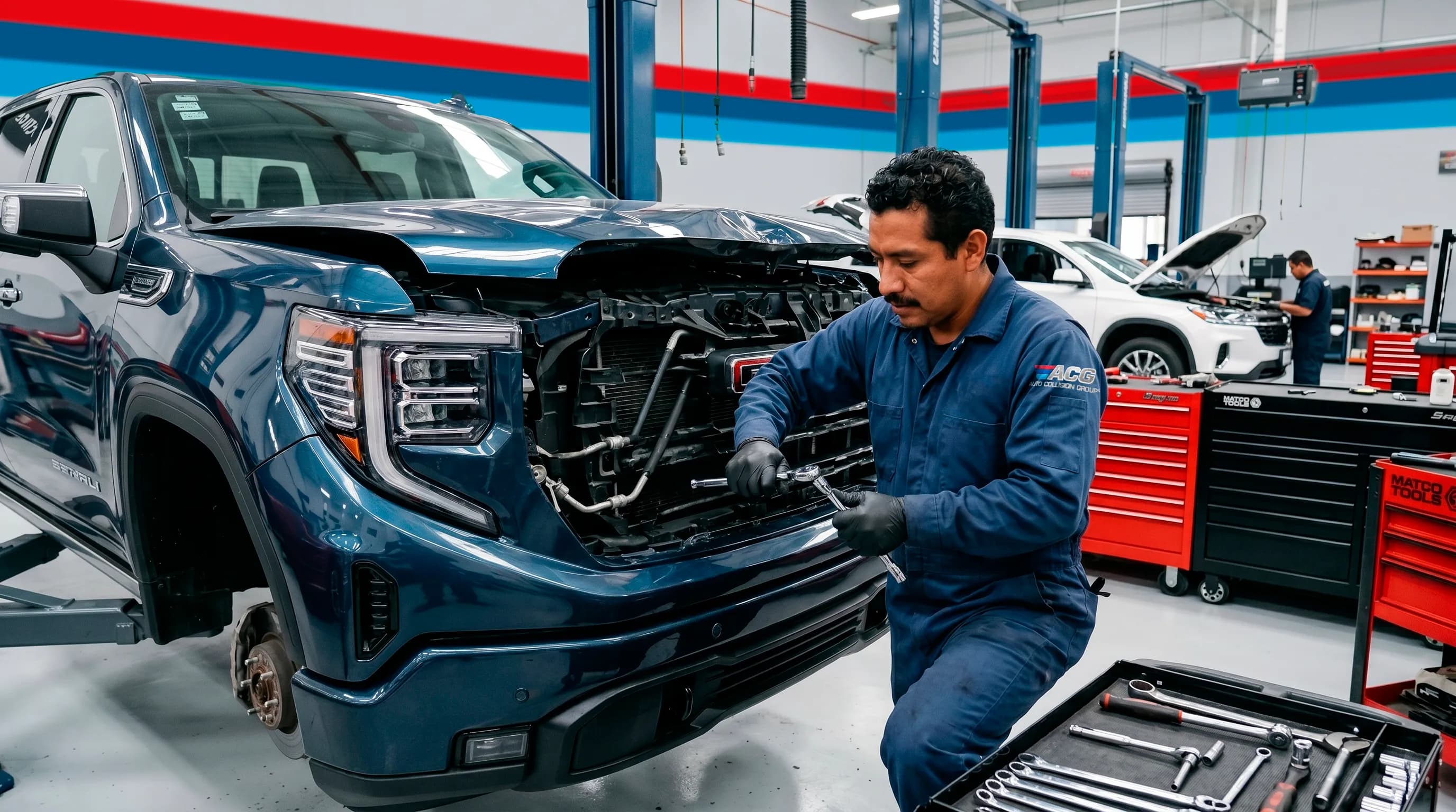 GMC certified collision repair process