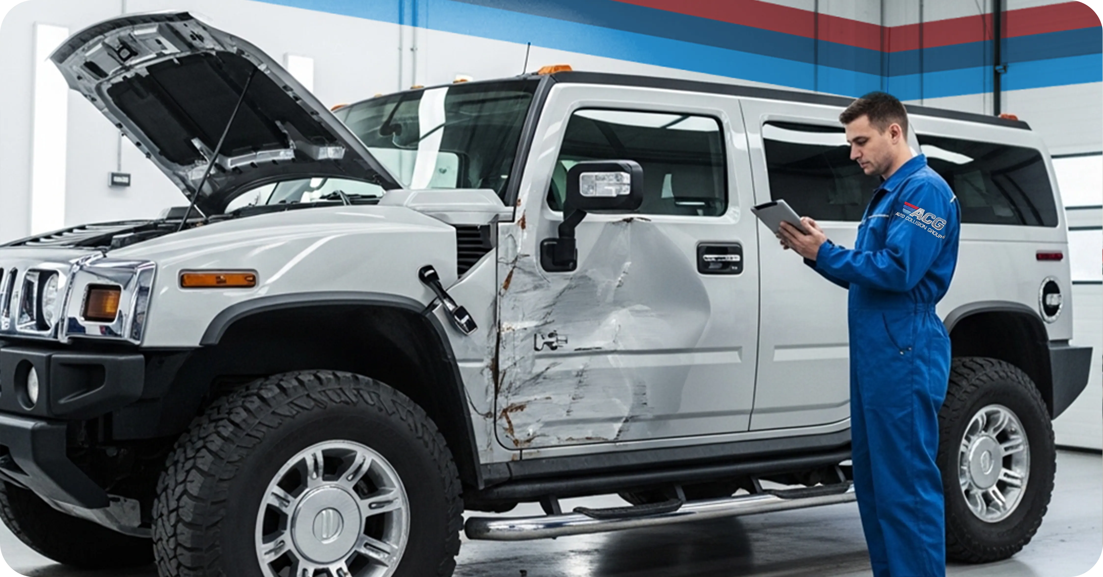 HUMMER certified collision repair process