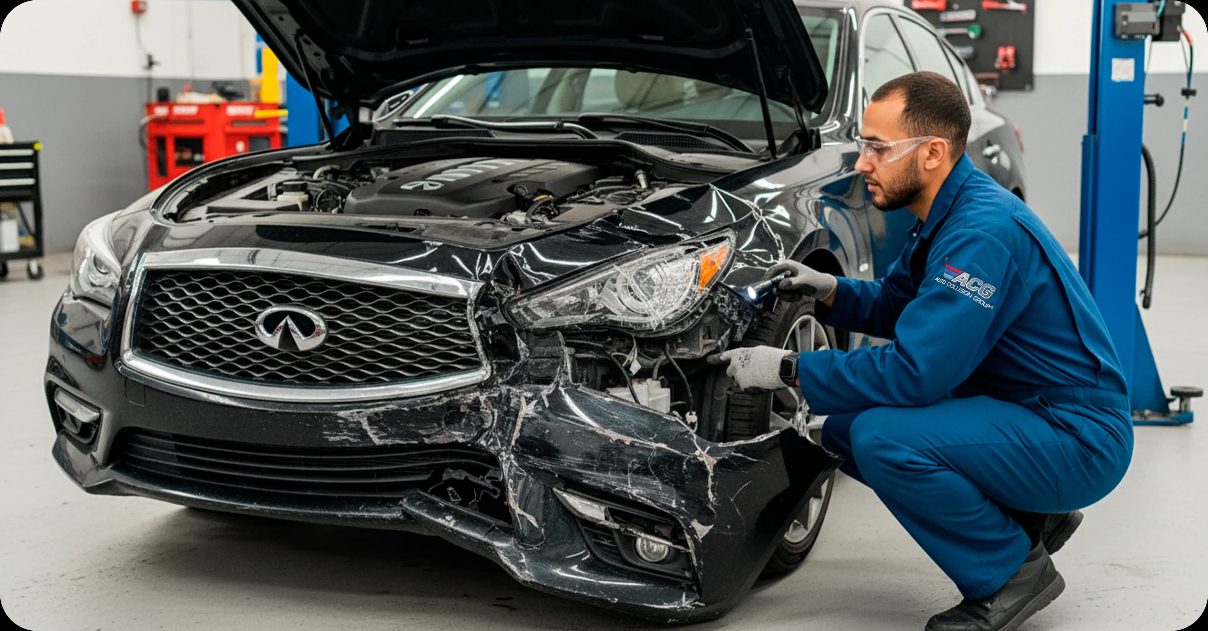 INFINITI certified collision repair process