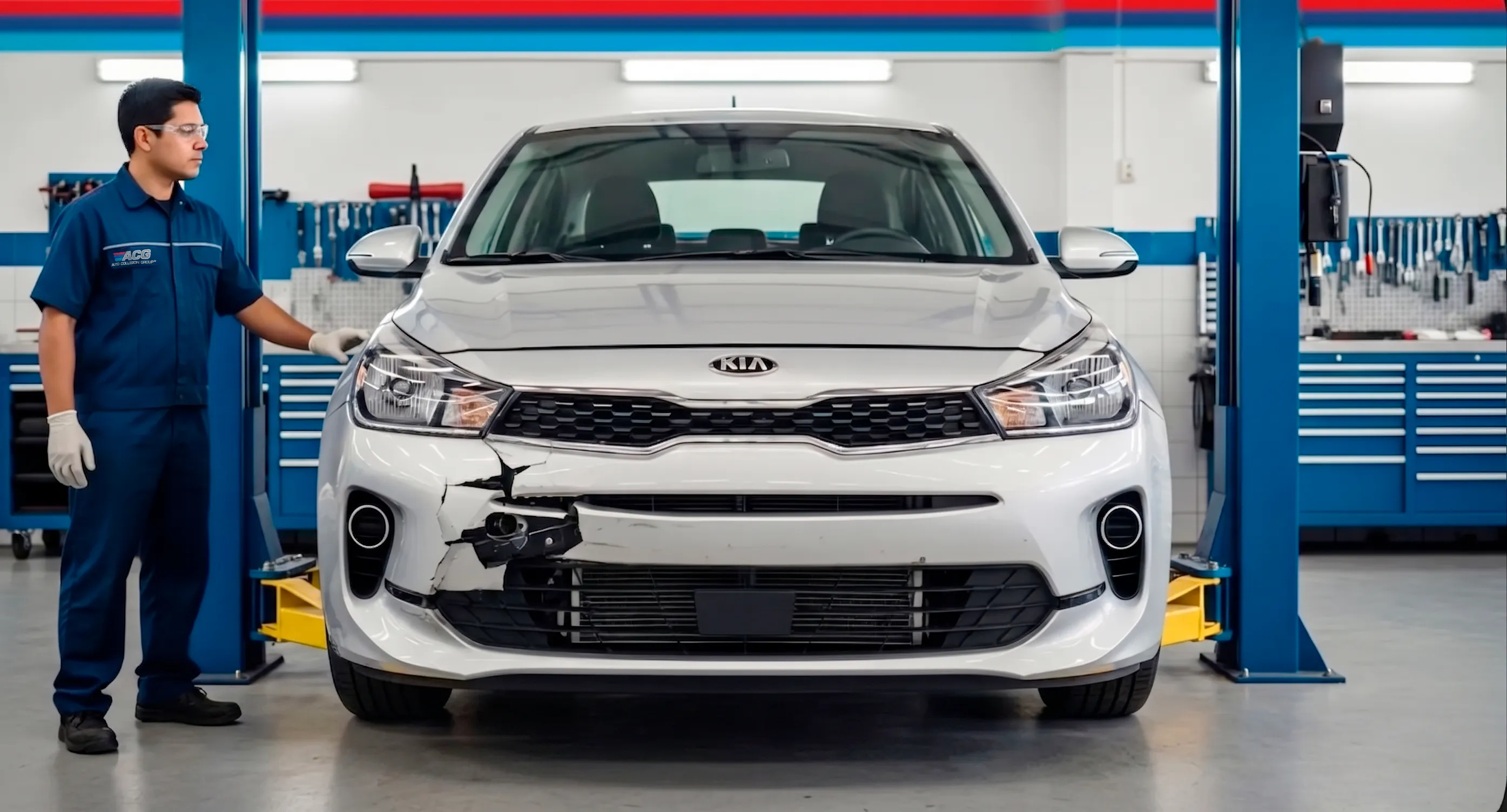 KIA certified collision repair process