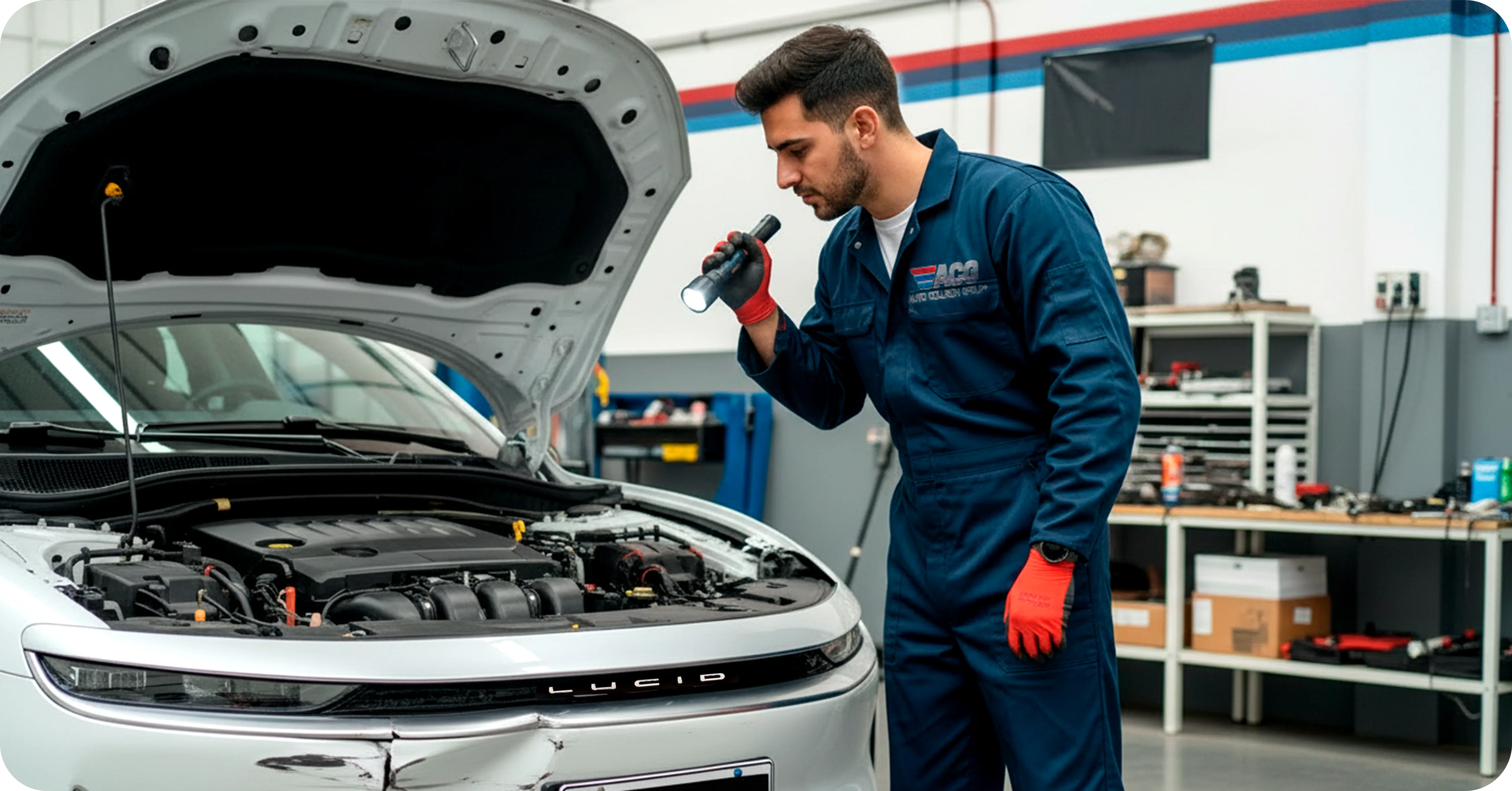 LUCID certified collision repair process