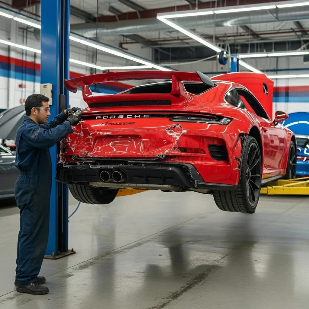 PORSCHE certified collision repair process